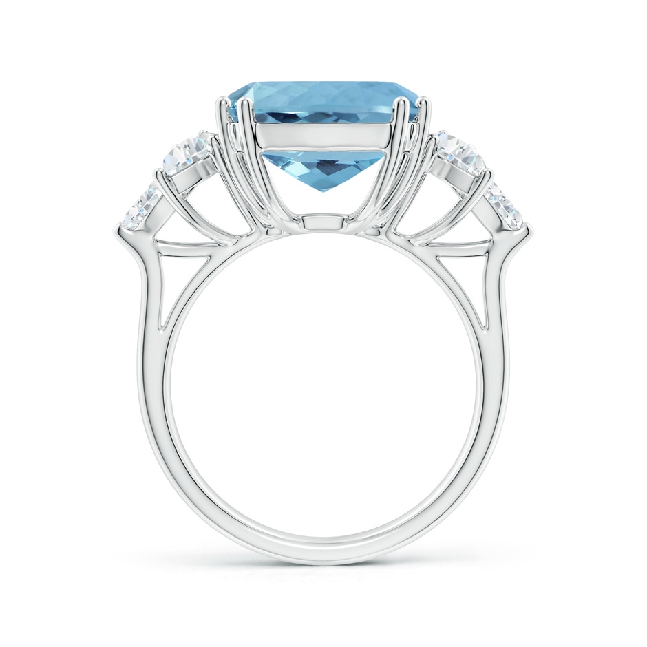 13.66x11.96x8.13mm AAAA GIA Certified Aquamarine Cocktail Ring with Pear Diamonds in White Gold side 399