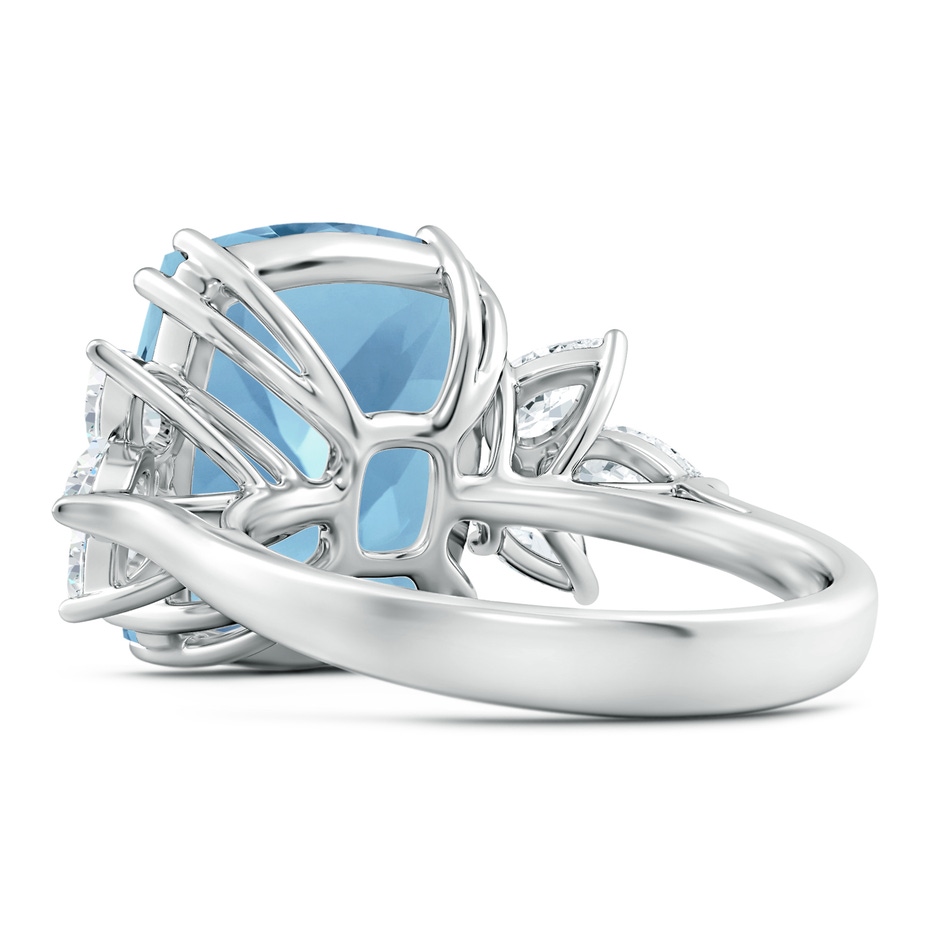 13.66x11.96x8.13mm AAAA GIA Certified Aquamarine Cocktail Ring with Pear Diamonds in White Gold side 499