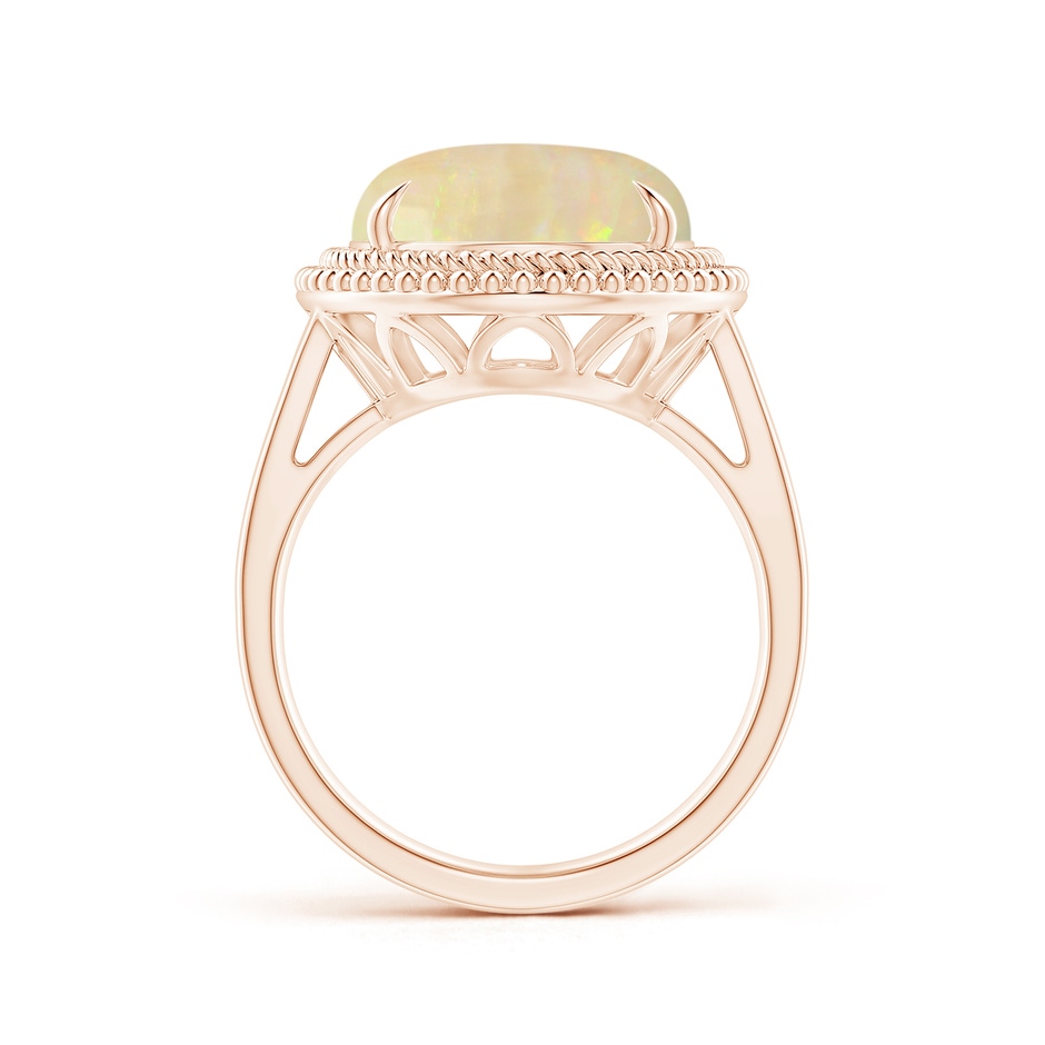 16.41x11.14x5.82mm AAAA GIA Certified Oval Opal Cocktail Ring with Beaded Halo in Rose Gold side 399
