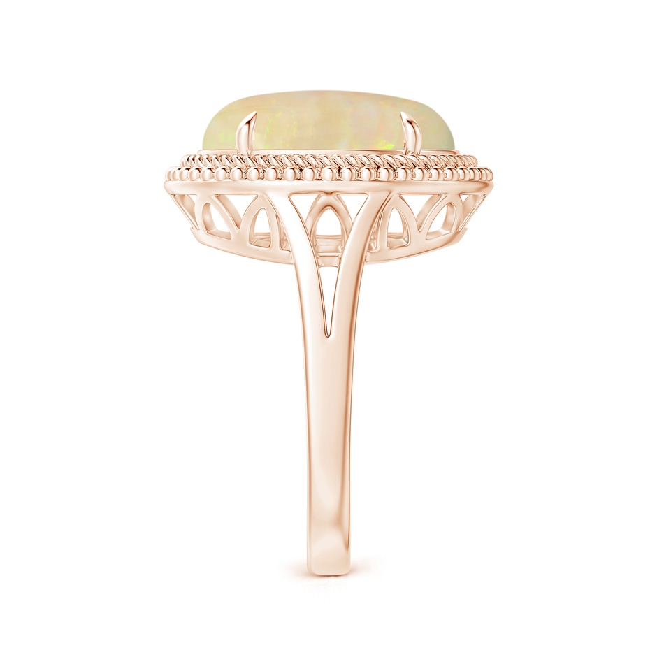 16.41x11.14x5.82mm AAAA GIA Certified Oval Opal Cocktail Ring with Beaded Halo in Rose Gold side 499