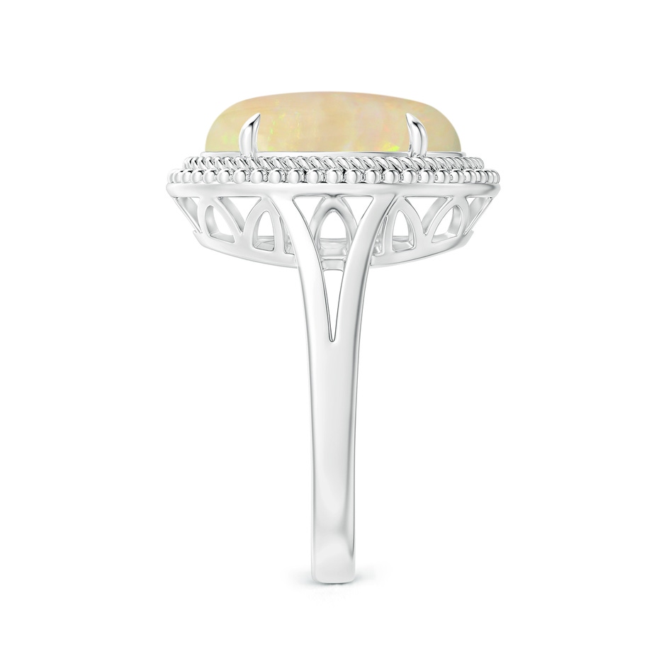 16.41x11.14x5.82mm AAAA GIA Certified Oval Opal Cocktail Ring with Beaded Halo in White Gold side 499