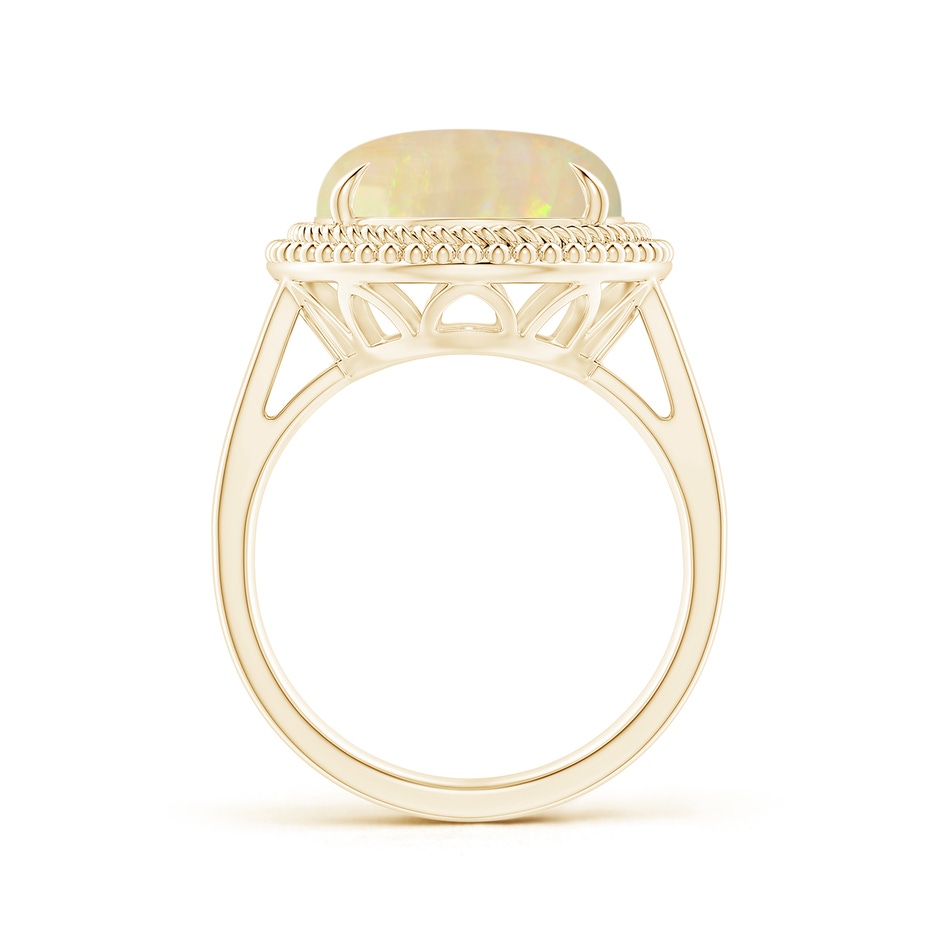 16.41x11.14x5.82mm AAAA GIA Certified Oval Opal Cocktail Ring with Beaded Halo in Yellow Gold side 399