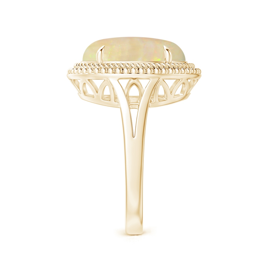 16.41x11.14x5.82mm AAAA GIA Certified Oval Opal Cocktail Ring with Beaded Halo in Yellow Gold side 499