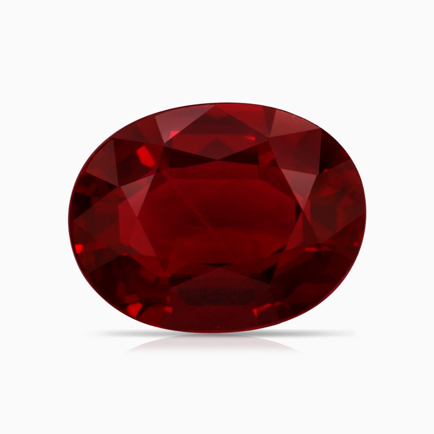 10.27x7.97x4.02mm AAA GIA Certified Oval Ruby Floral Halo Split Shank Ring in 18K White Gold - stone