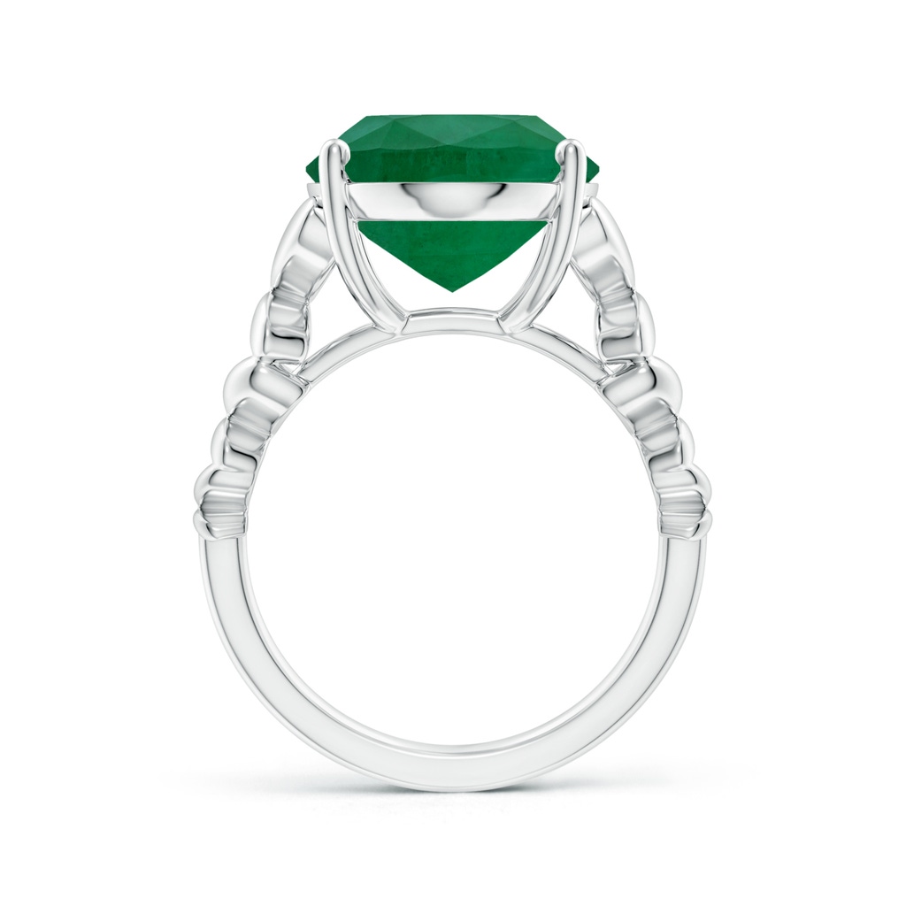 14.03x11.21x7.11mm A GIA Certified Oval Emerald Butterfly Cocktail Ring in 18K White Gold Side 399