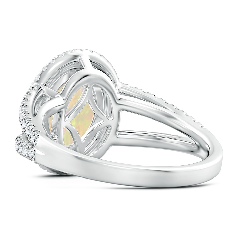 13.86x10.16x4.37mm AAAA GIA Certified Oval Opal Split Shank Double Halo Ring in White Gold side-2