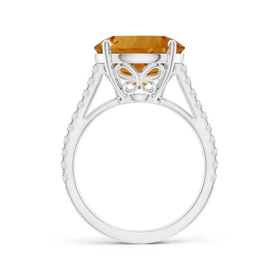 12.20x12.14x8.14mm AAAA GIA Certified Round Citrine Cocktail Ring with Floral Motif in White Gold side 199