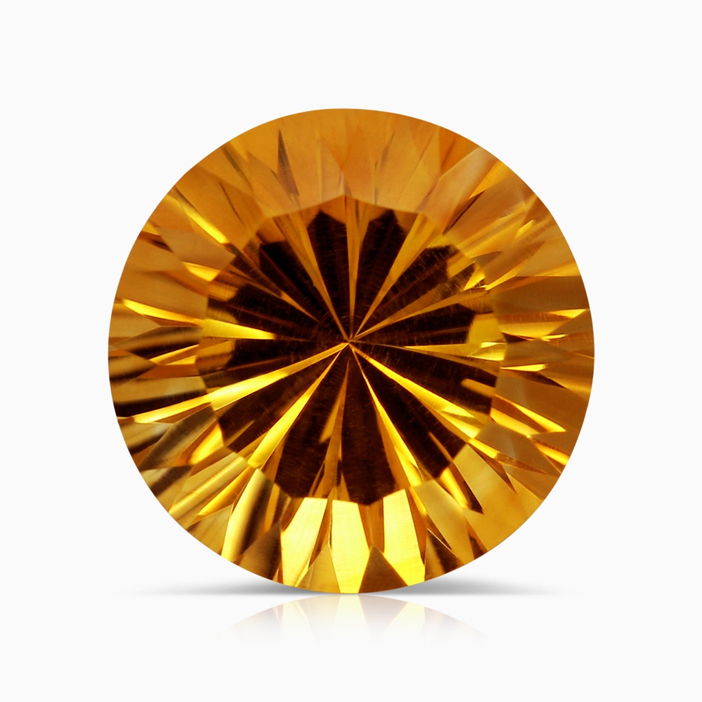 12.20x12.14x8.14mm AAAA GIA Certified Round Citrine Cocktail Ring with Floral Motif in White Gold Side 699
