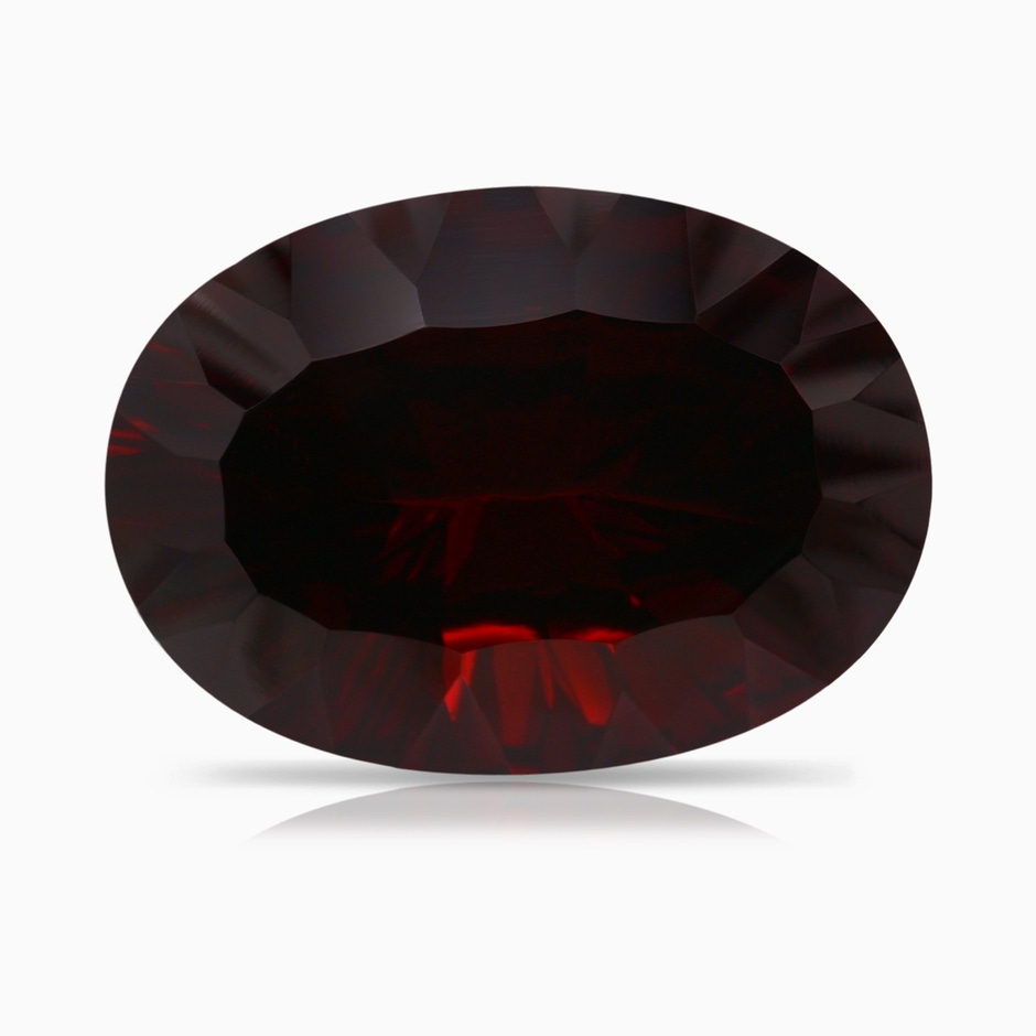 14.08x10.09x5.79mm AAA GIA Certified Garnet Three Stone Ring with Diamonds in Rose Gold side 599