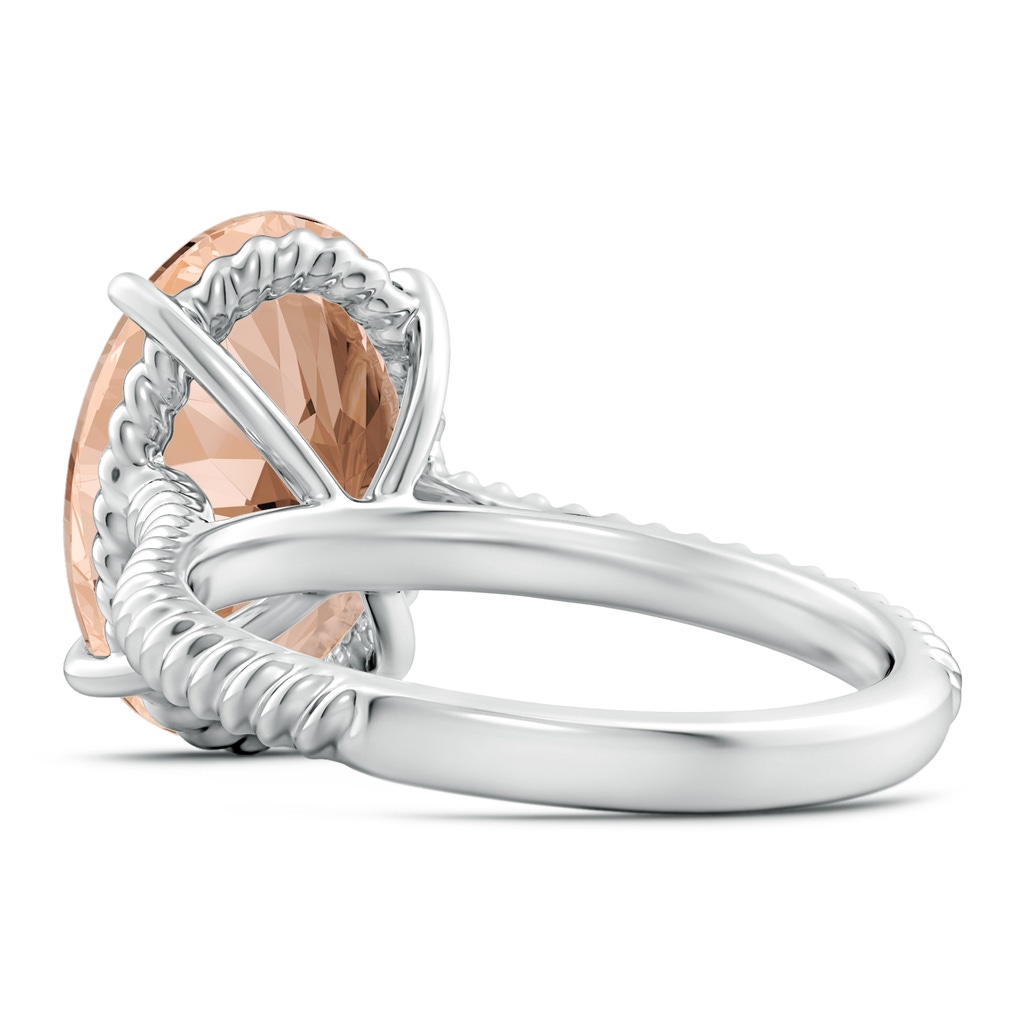 14.03x10.03x7.32mm AAAA GIA Certified Oval Morganite Twist Shank Ring in White Gold Side 399