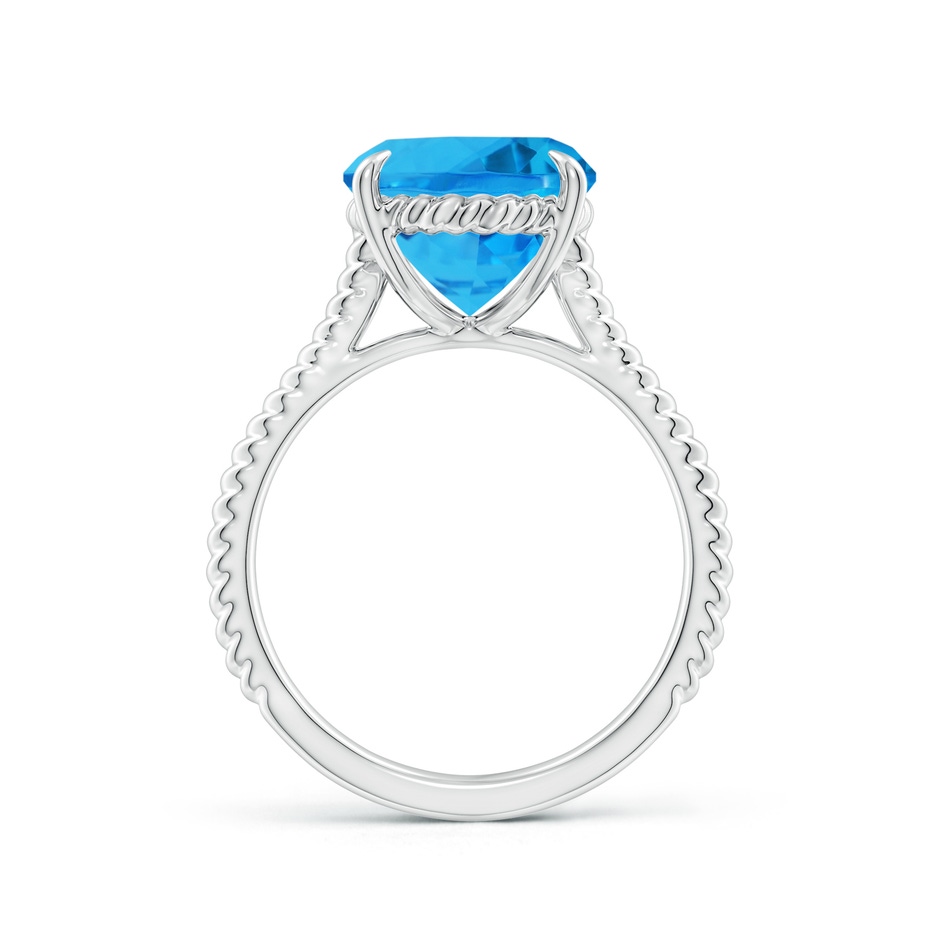 14.11x10.04x6.69mm AAA GIA Certified Oval Swiss Blue Topaz Twist Shank Ring - 8 CT TW in White Gold side 399