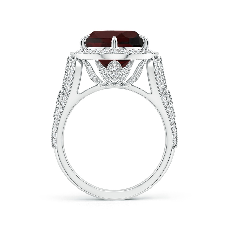 14.97x10.02x7.58mm A GIA Certified Oval Garnet Vintage Style Split Shank Ring in White Gold side 199