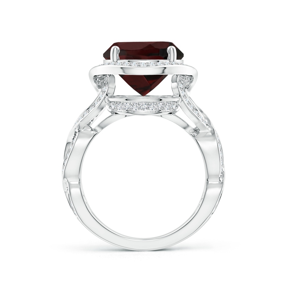 14.97x10.02x7.58mm A GIA Certified Oval Garnet Infinity Shank Ring with Halo in 18K White Gold side 199