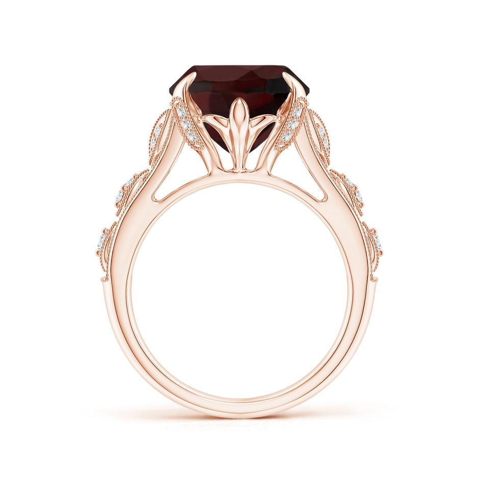 14.97x10.02x7.58mm A GIA Certified Vintage Style Oval Garnet Fleur De Lis Ring in 18K Rose Gold side 199
