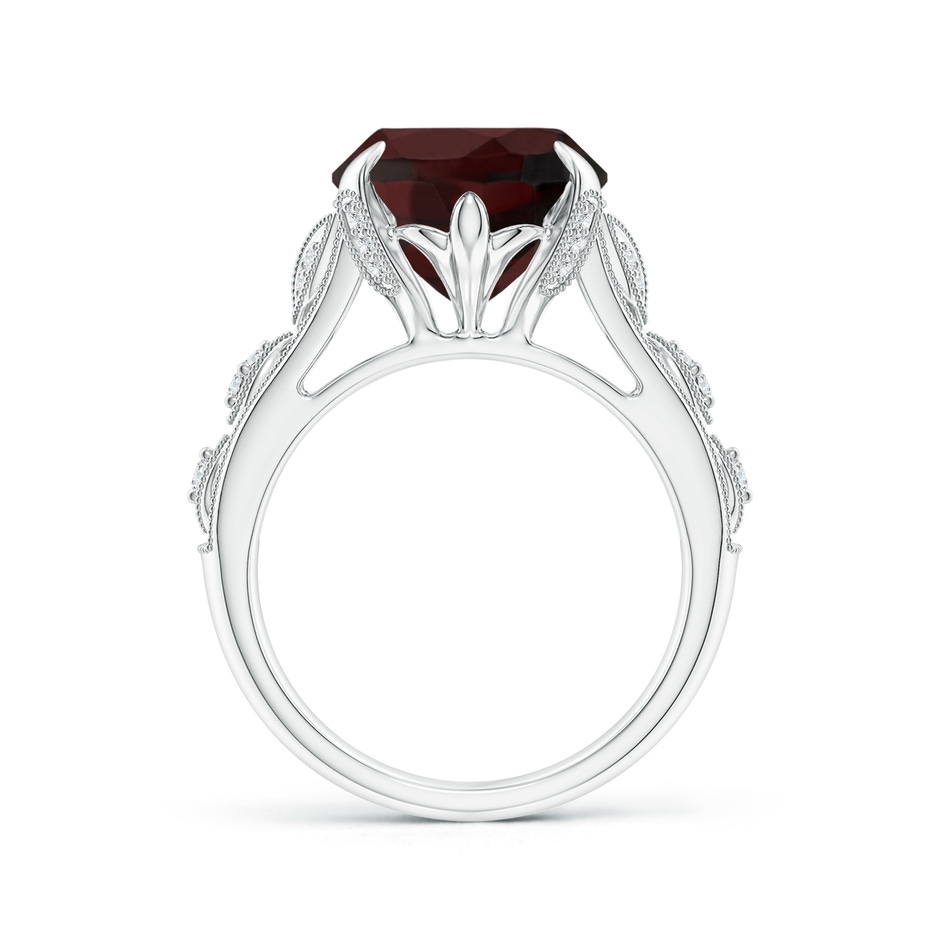 14.97x10.02x7.58mm A GIA Certified Vintage Style Oval Garnet Fleur De Lis Ring in 18K White Gold side 199