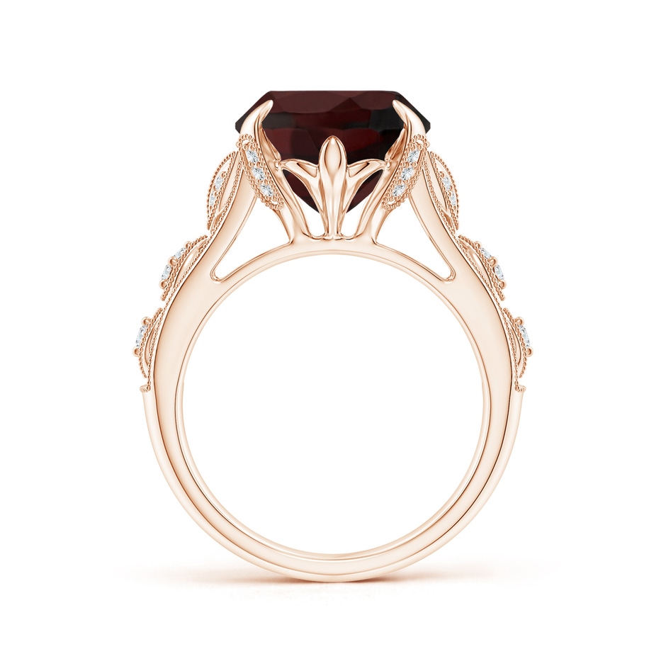 14.97x10.02x7.58mm A GIA Certified Vintage Style Oval Garnet Fleur De Lis Ring in 9K Rose Gold side 199