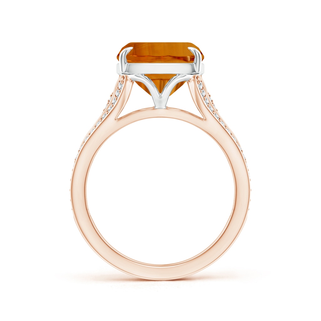 14.08x10.01x7.08mm AAAA GIA Certified Rectangular Cushion Rectangular Citrine Ring in Rose Gold White Gold - side 199