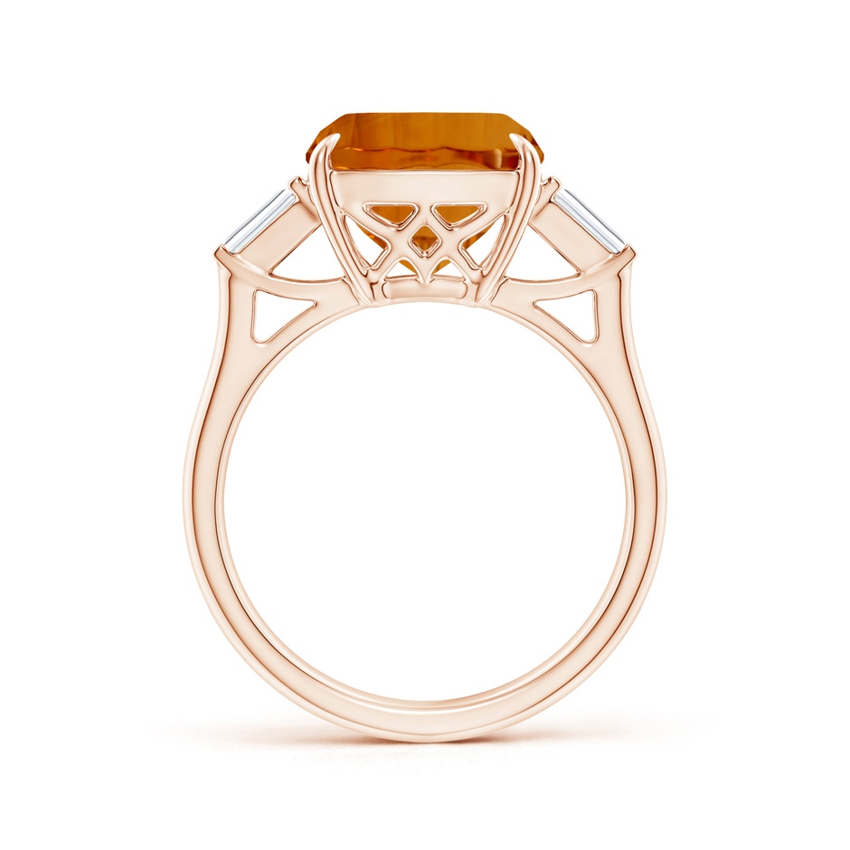 14.08x10.01x7.08mm AAAA GIA Certified Citrine Ring with Baguette Diamonds in 9K Rose Gold side 199