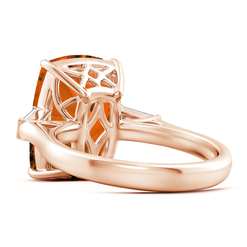 14.08x10.01x7.08mm AAAA GIA Certified Citrine Ring with Baguette Diamonds in 9K Rose Gold side 399