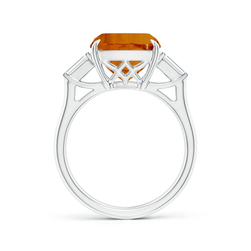 14.08x10.01x7.08mm AAAA GIA Certified Citrine Ring with Baguette Diamonds in White Gold - side 199