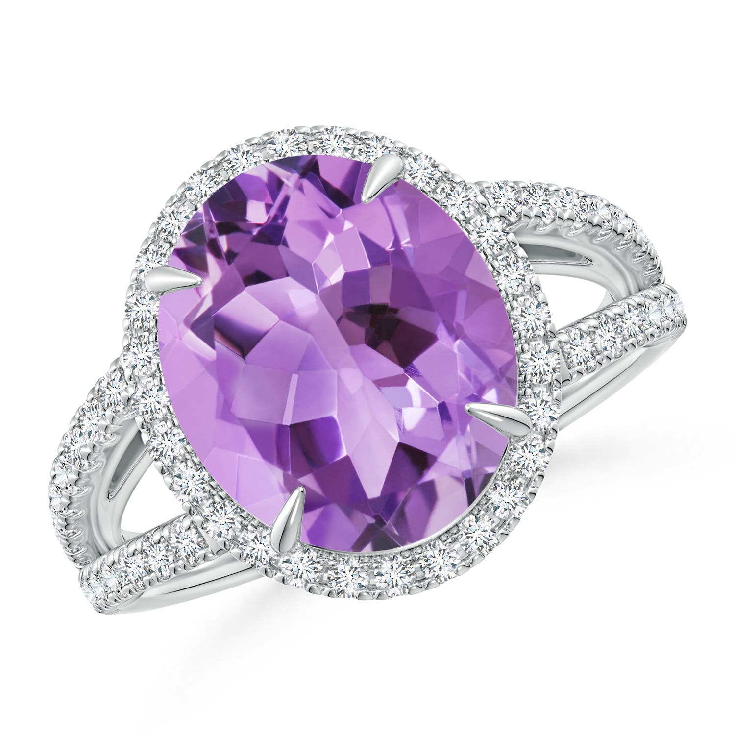 A - Amethyst / 4.84 CT / 14 KT White Gold