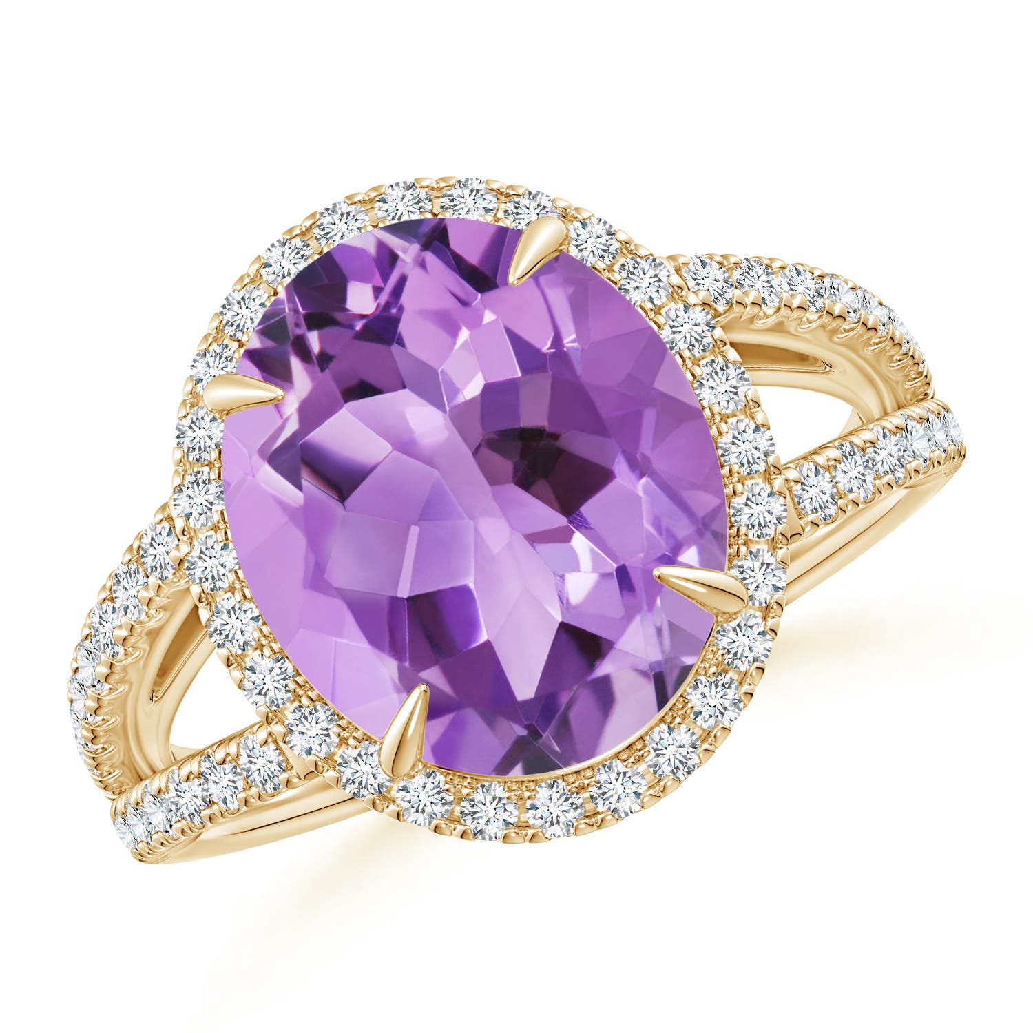 A - Amethyst / 4.84 CT / 14 KT Yellow Gold