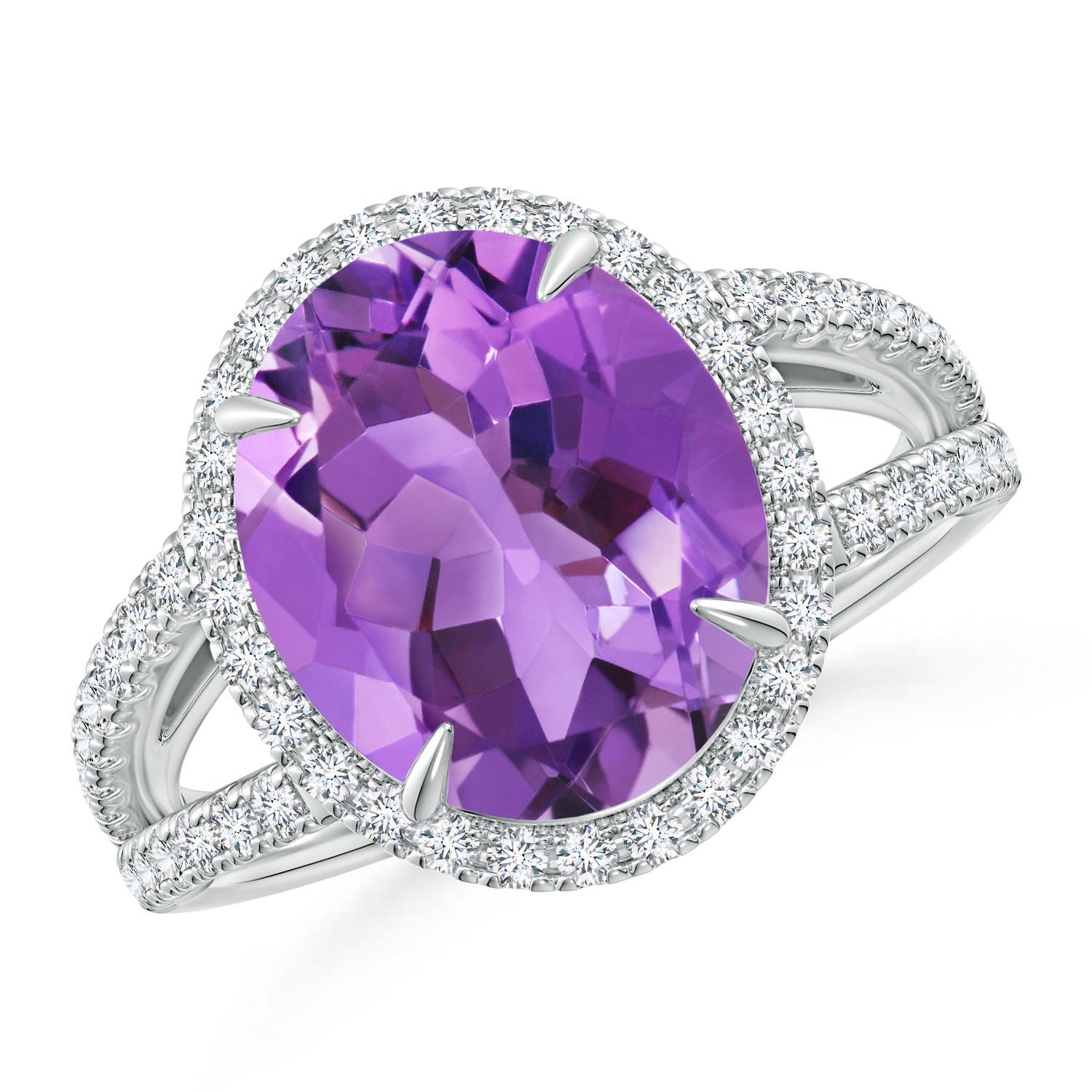 AA - Amethyst / 4.84 CT / 14 KT White Gold