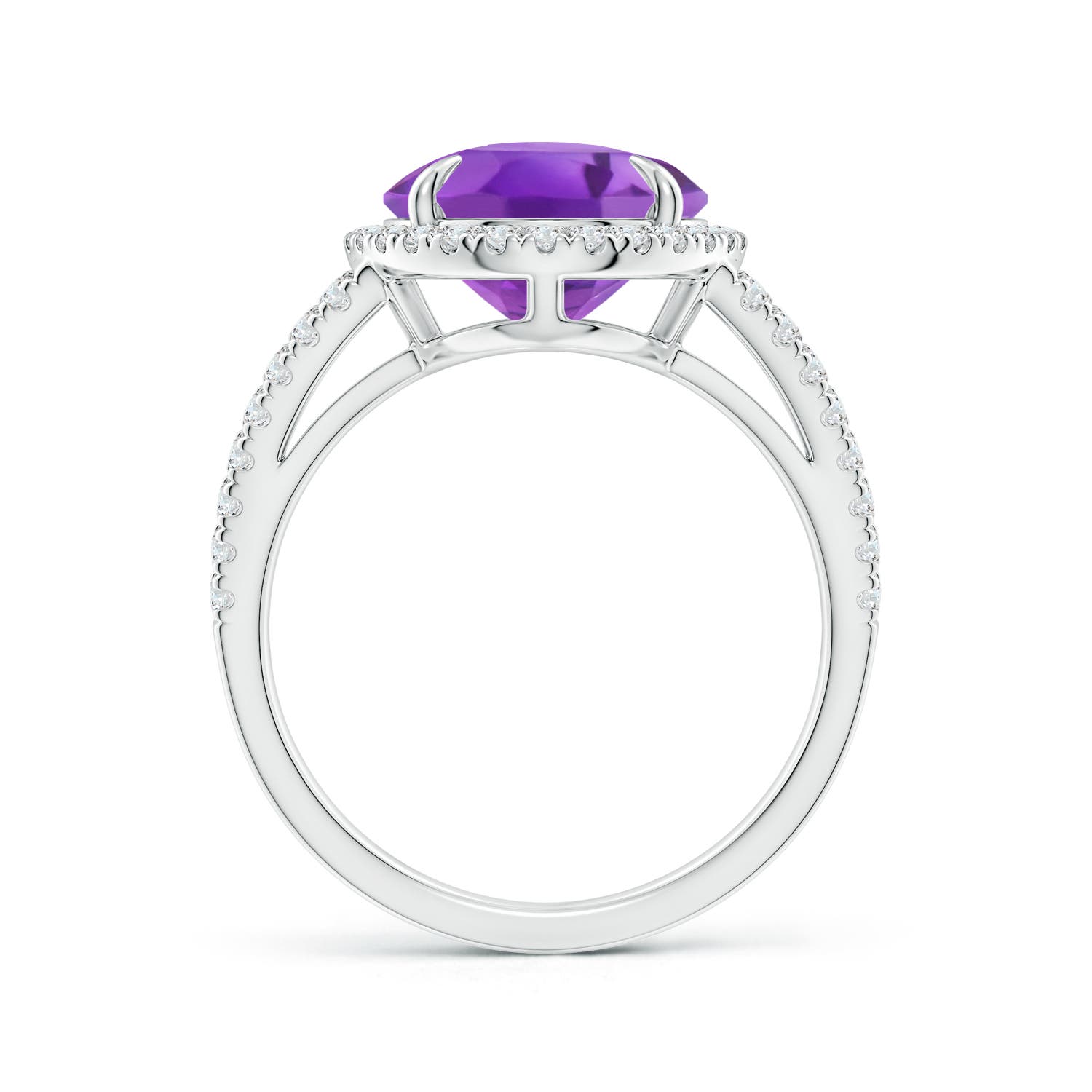 AA - Amethyst / 4.84 CT / 14 KT White Gold