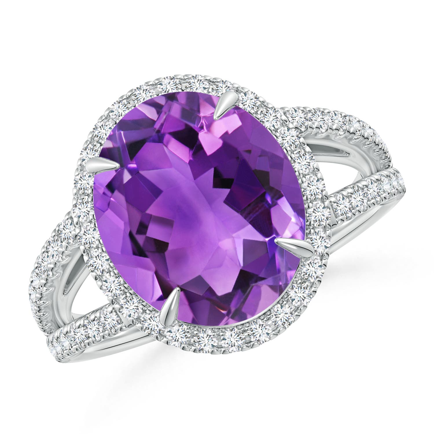 AAA - Amethyst / 4.84 CT / 14 KT White Gold