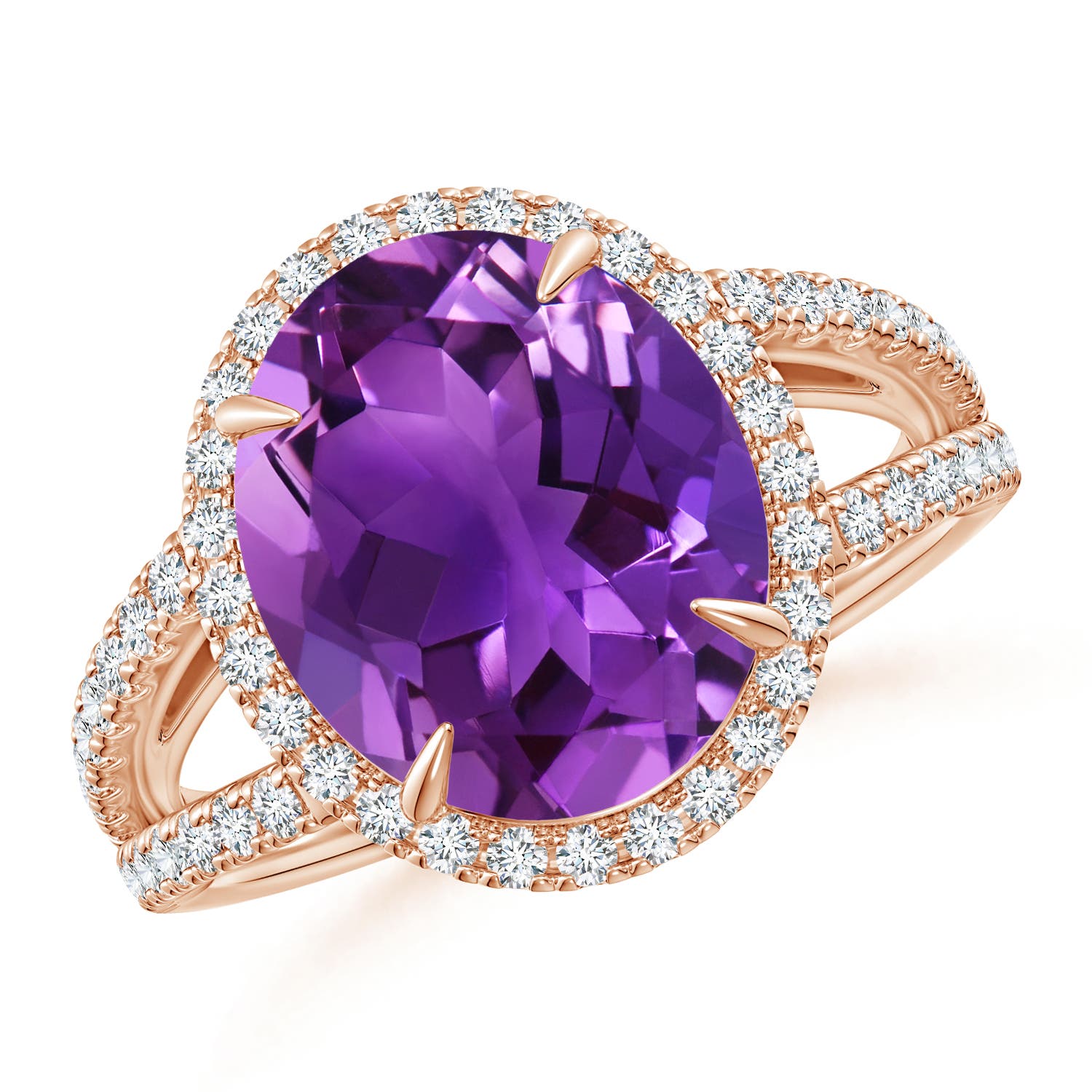 AAAA - Amethyst / 4.84 CT / 14 KT Rose Gold