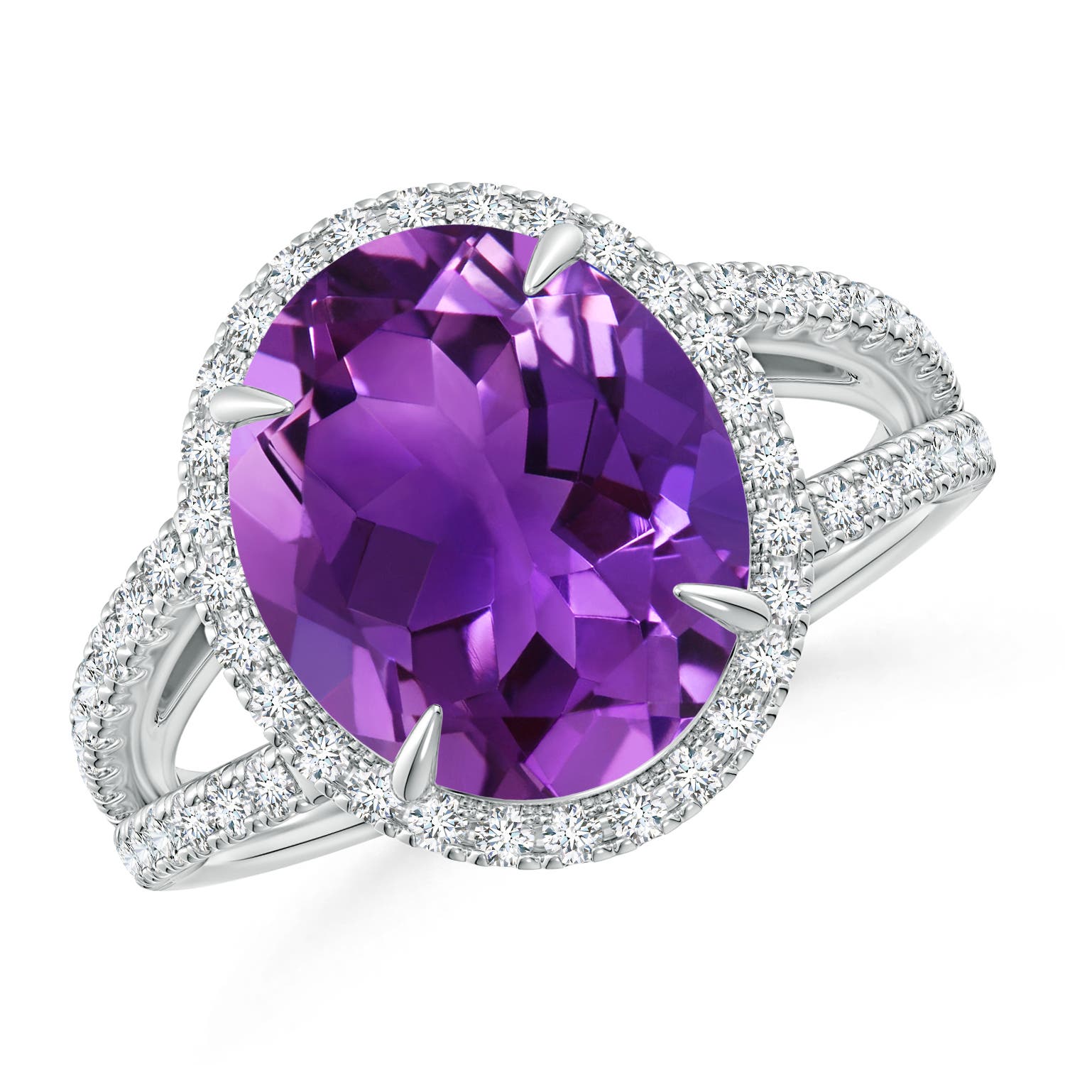 AAAA - Amethyst / 4.84 CT / 14 KT White Gold