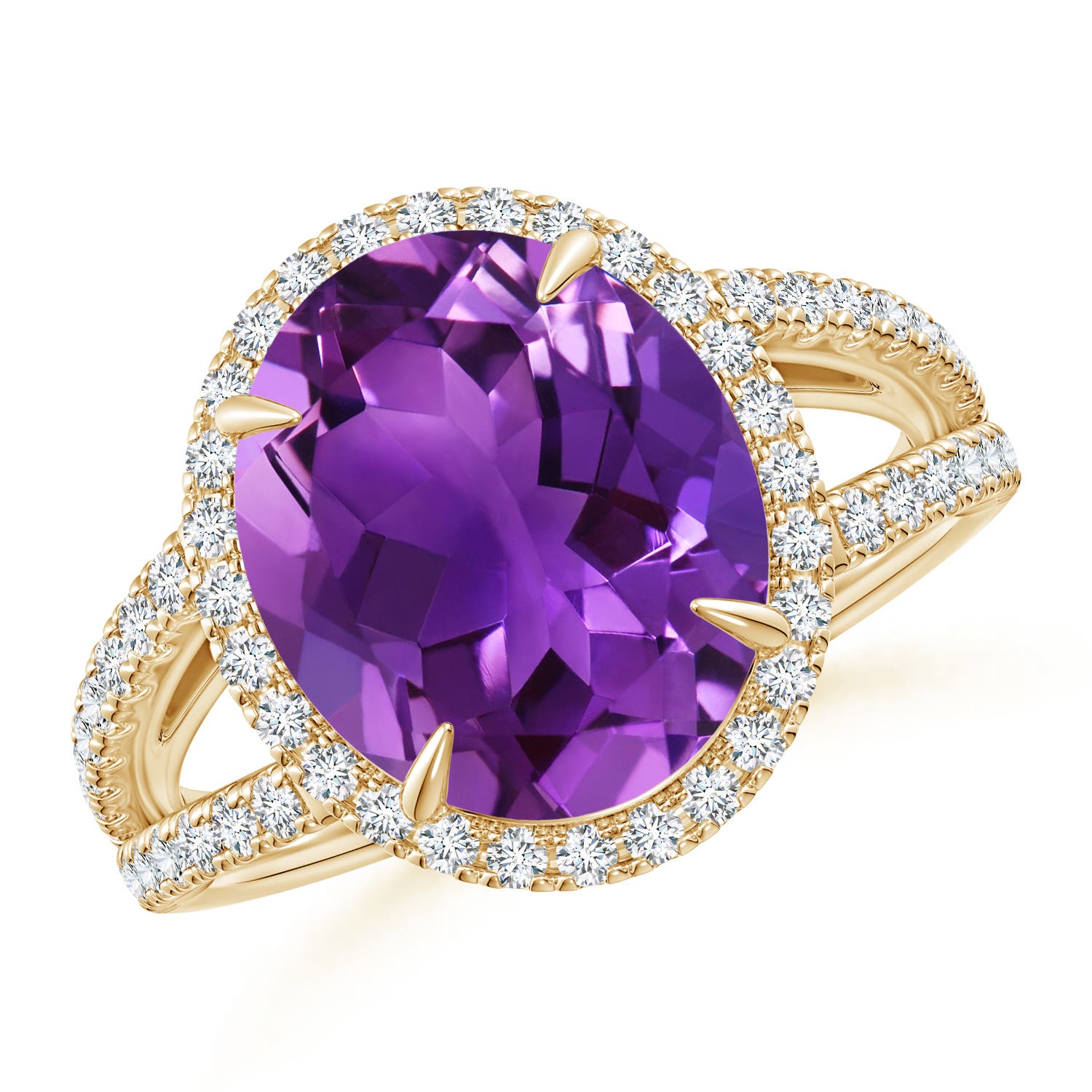 AAAA - Amethyst / 4.84 CT / 14 KT Yellow Gold