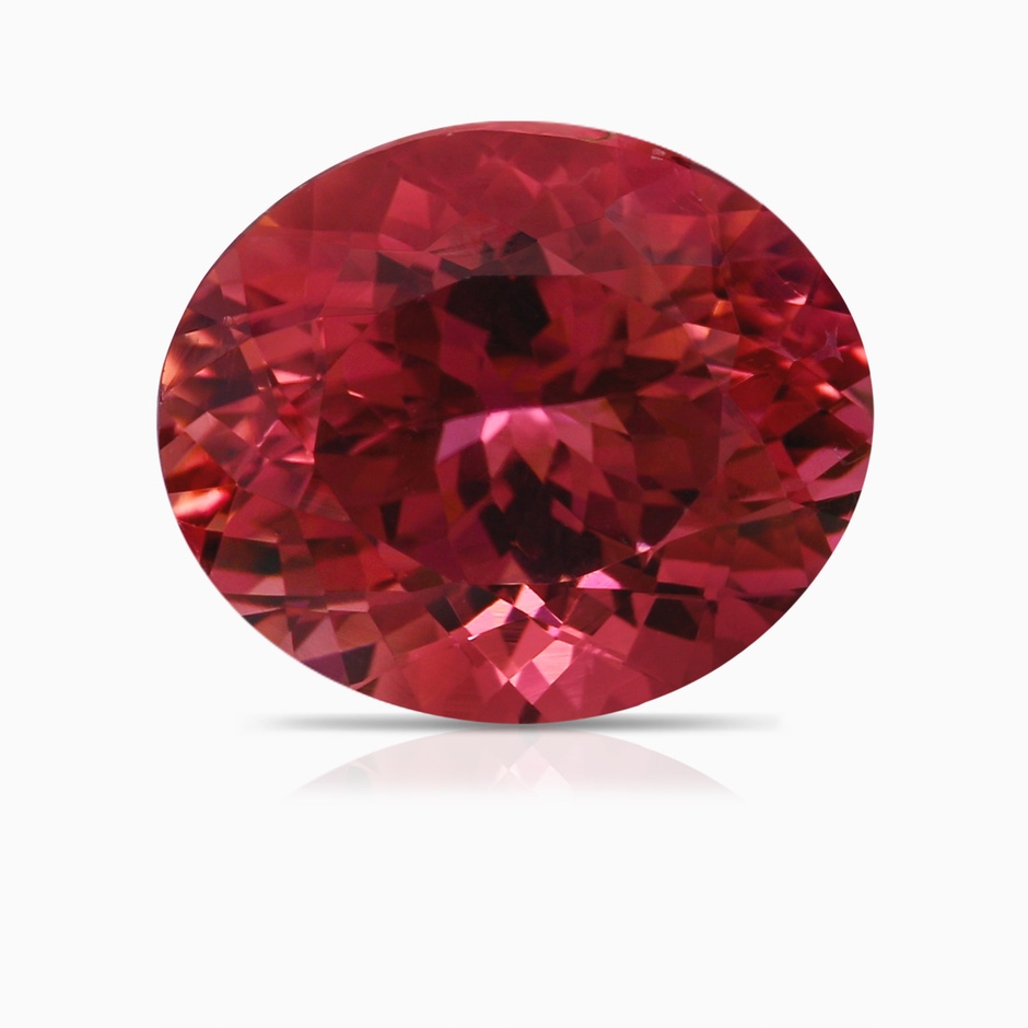 12.18x10.22x7.61mm AAAA GIA Certified Oval Pink Tourmaline Split Shank Ring with Halo in 18K White Gold side 699