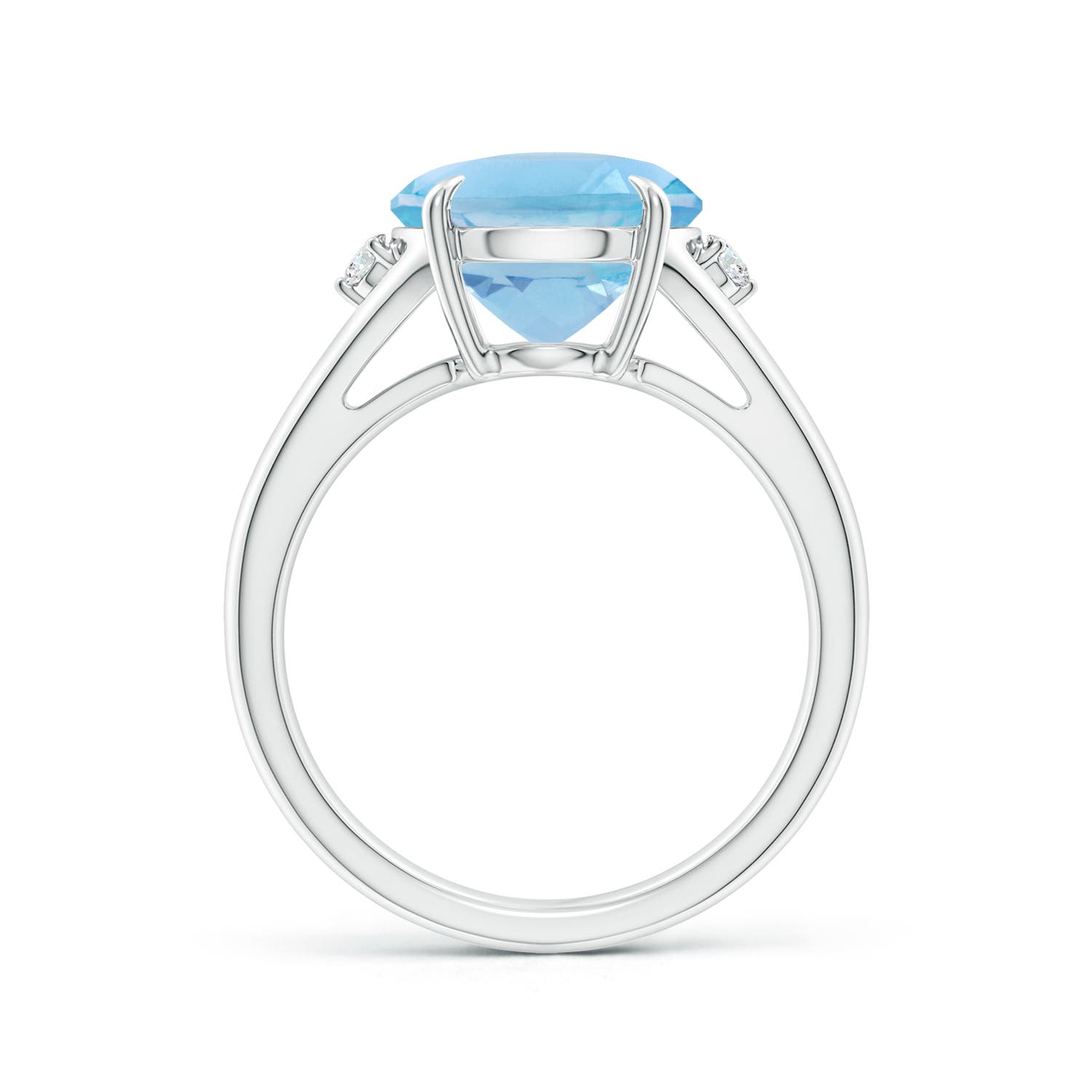 A - Swiss Blue Topaz / 5.67 CT / 14 KT White Gold