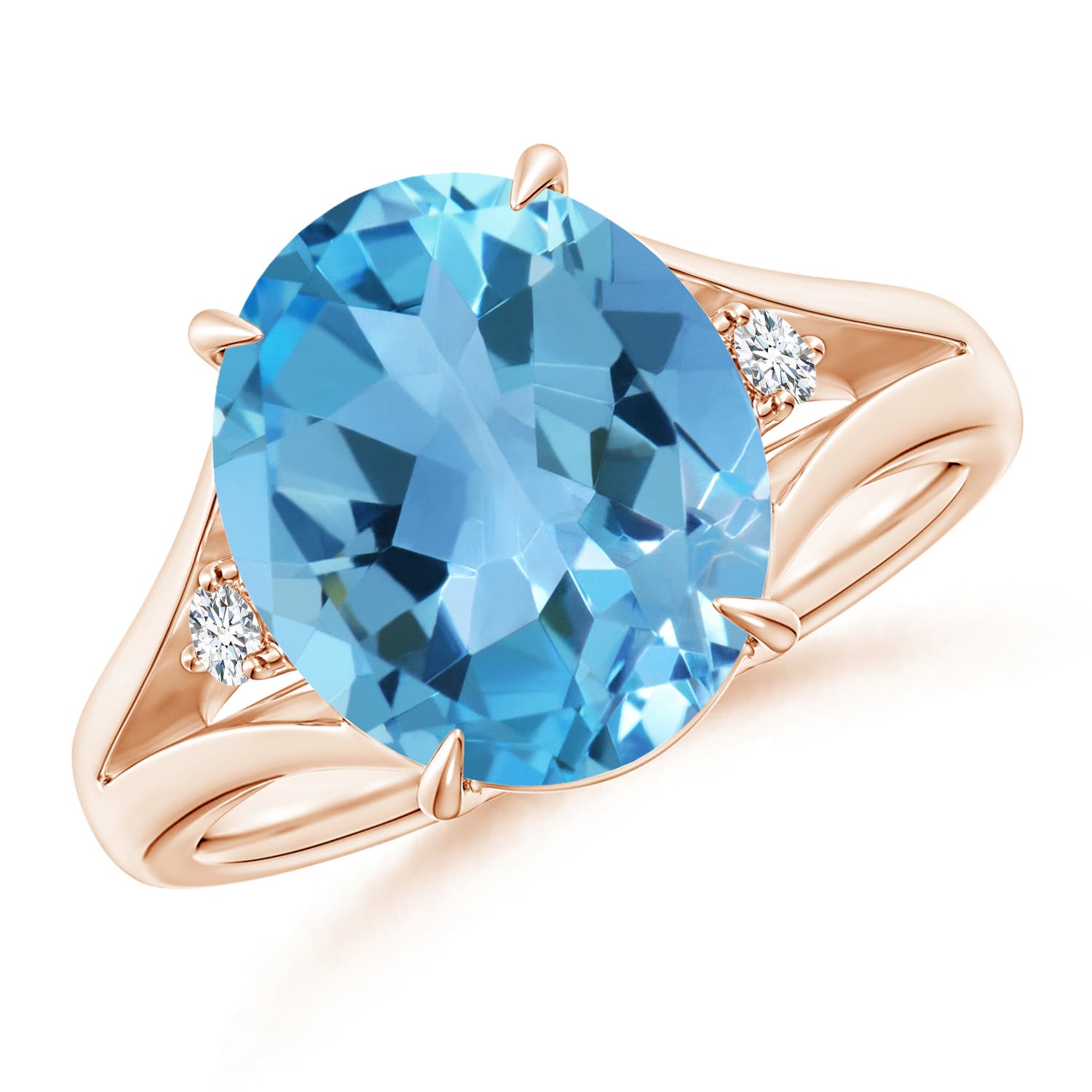 AA - Swiss Blue Topaz / 5.67 CT / 14 KT Rose Gold