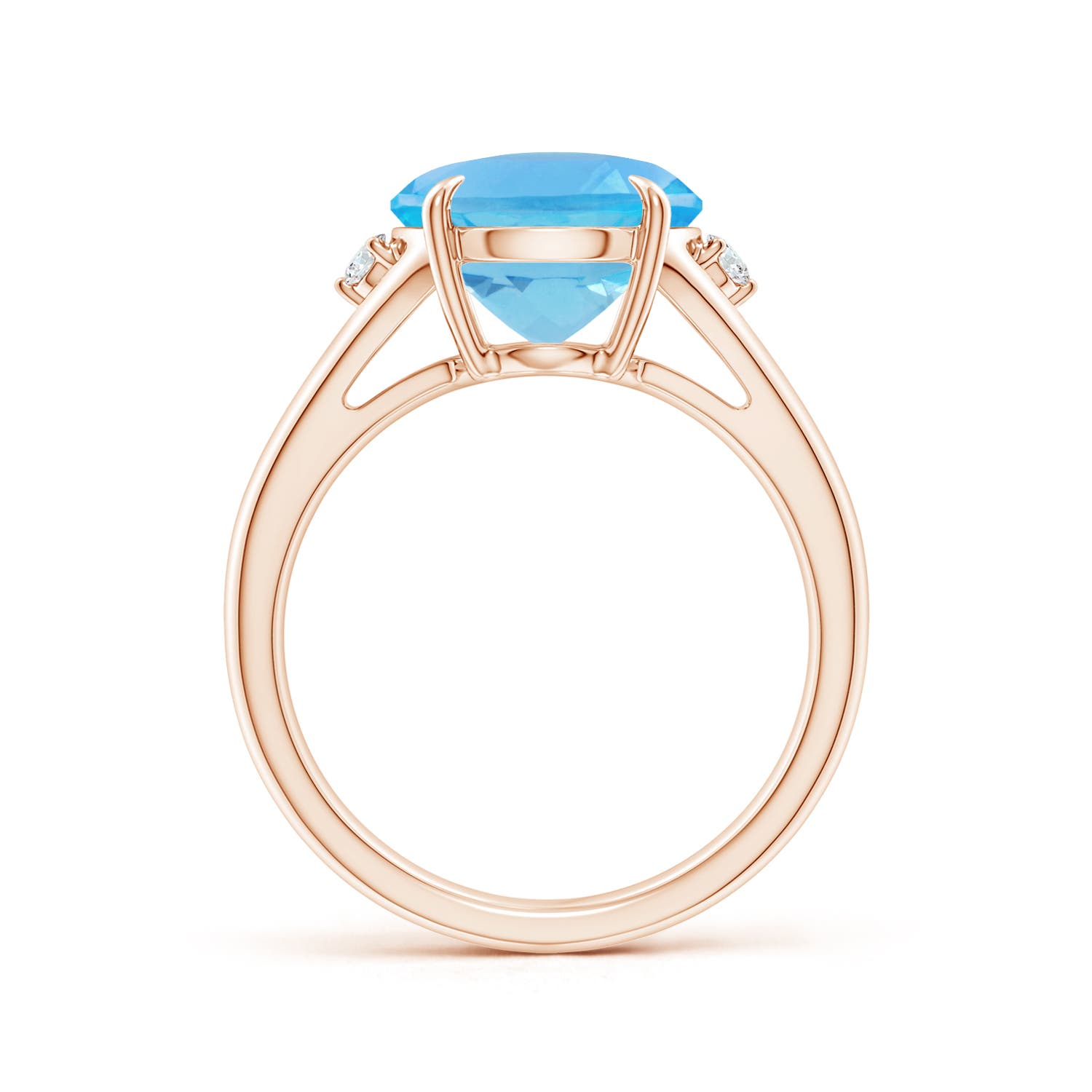 AA - Swiss Blue Topaz / 5.67 CT / 14 KT Rose Gold