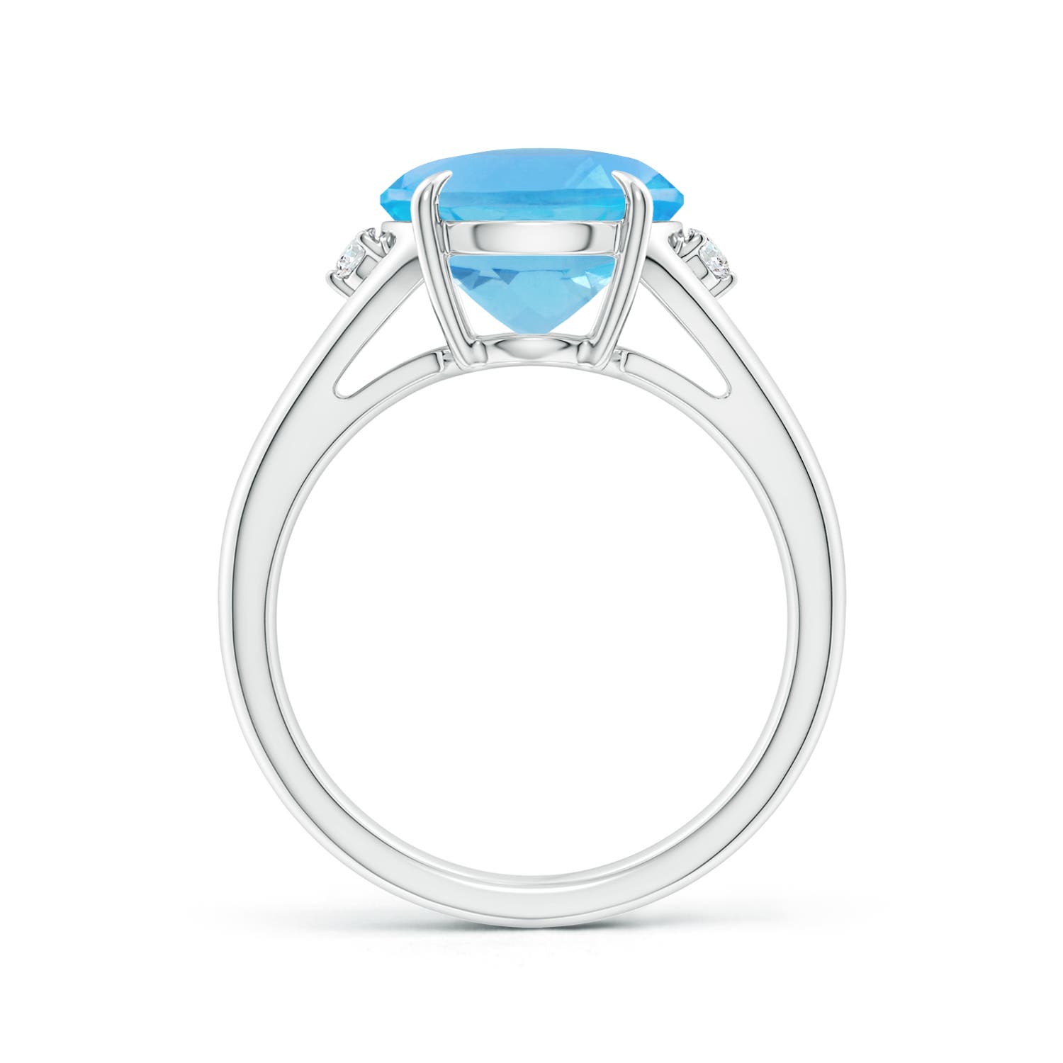 AA - Swiss Blue Topaz / 5.67 CT / 14 KT White Gold