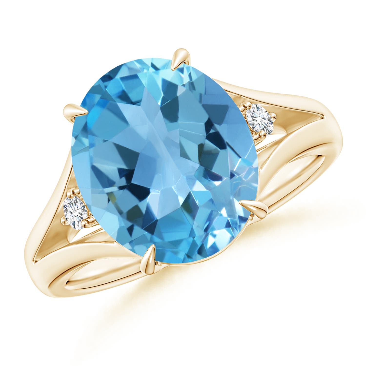 AA - Swiss Blue Topaz / 5.67 CT / 14 KT Yellow Gold