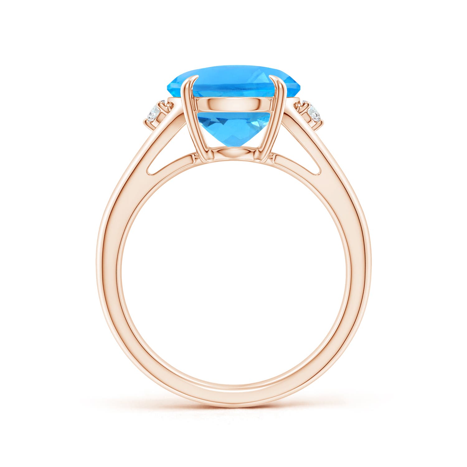 AAAA - Swiss Blue Topaz / 5.67 CT / 14 KT Rose Gold