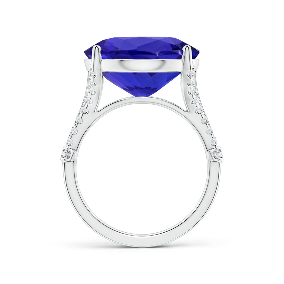 17.67x14.95x9.87mm AAAA Prong-Set GIA Certified Tanzanite Split Shank Ring in 18K White Gold side-1