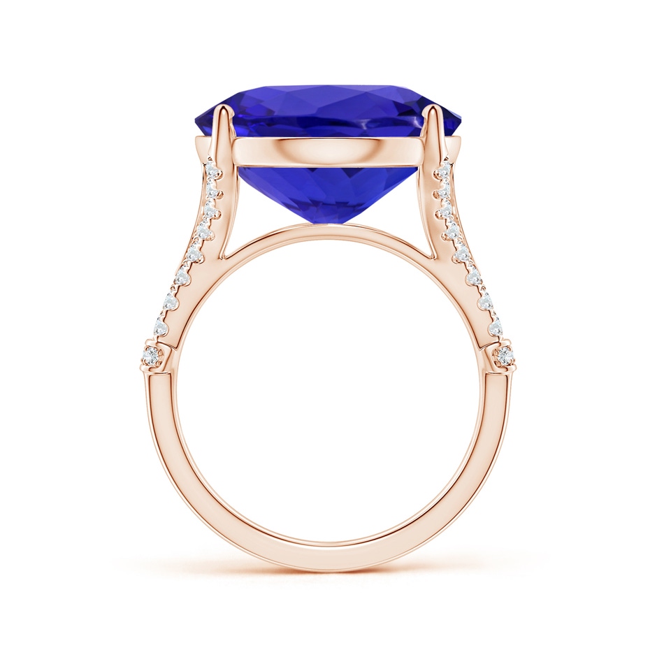 17.67x14.95x9.87mm AAAA Prong-Set GIA Certified Tanzanite Split Shank Ring in Rose Gold side-1