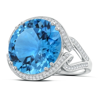 Round AAAA Swiss Blue Topaz