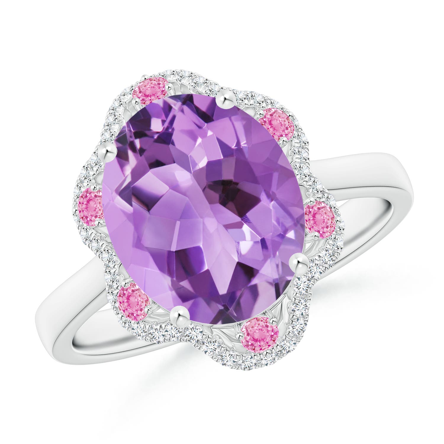 A - Amethyst / 3.48 CT / 14 KT White Gold