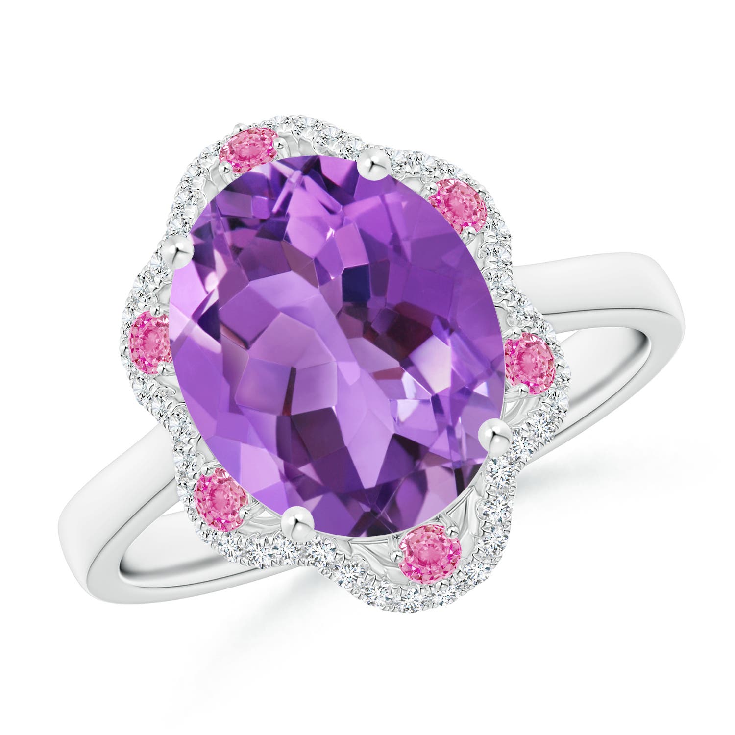 AA - Amethyst / 3.48 CT / 14 KT White Gold