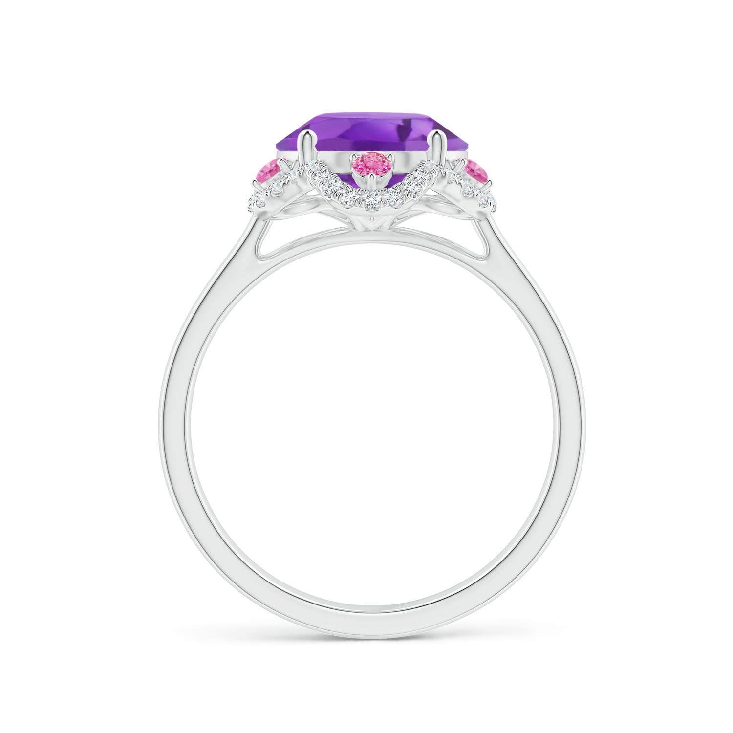 AA - Amethyst / 3.48 CT / 14 KT White Gold