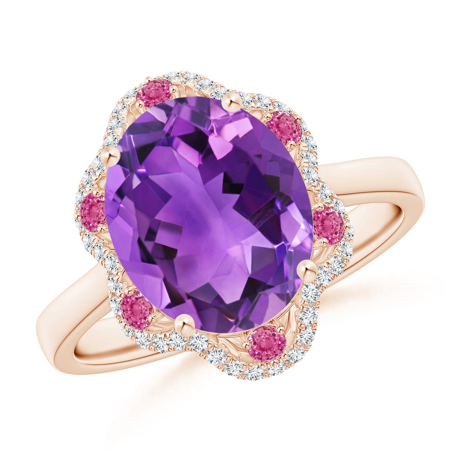 AAA - Amethyst / 3.48 CT / 14 KT Rose Gold