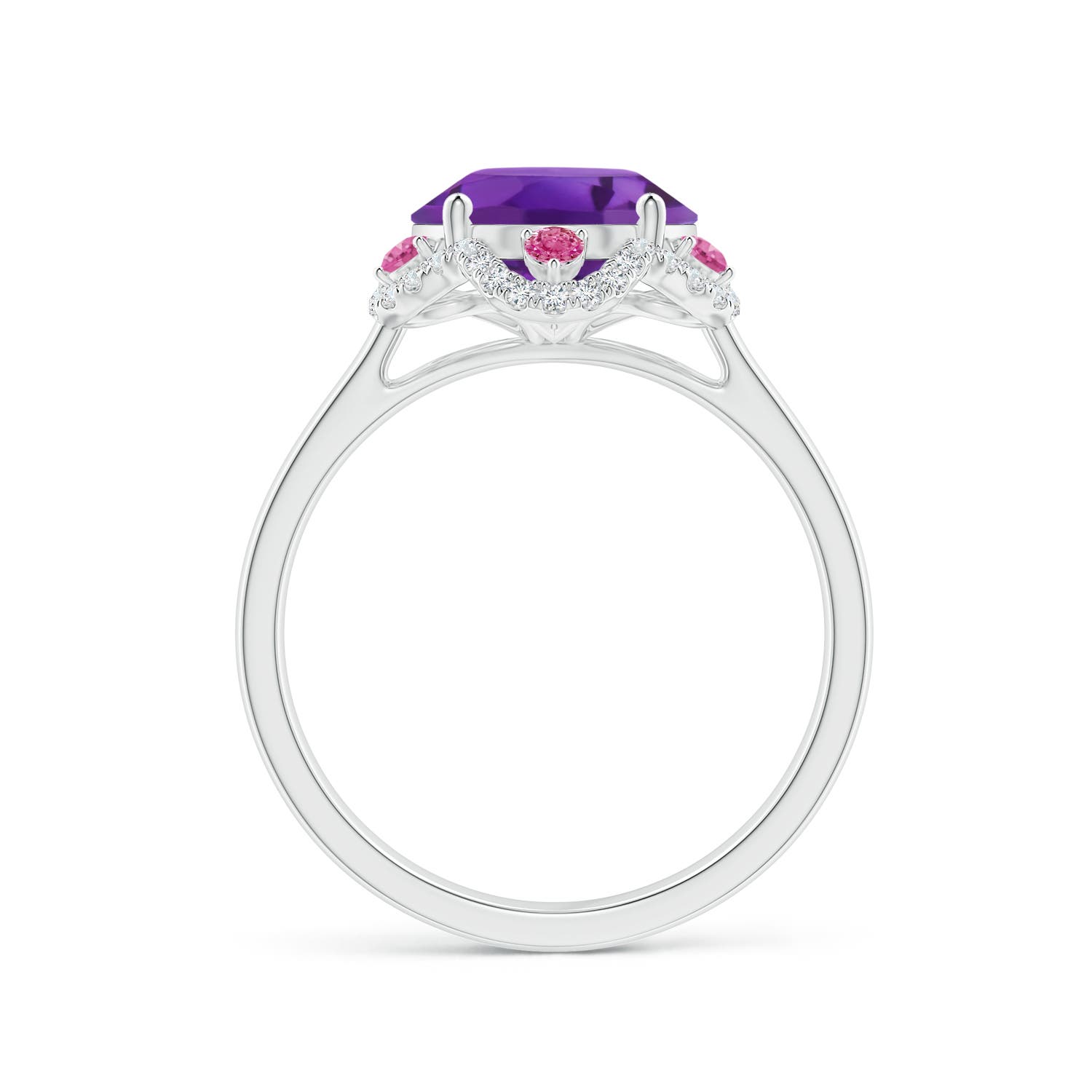 AAA - Amethyst / 3.48 CT / 14 KT White Gold