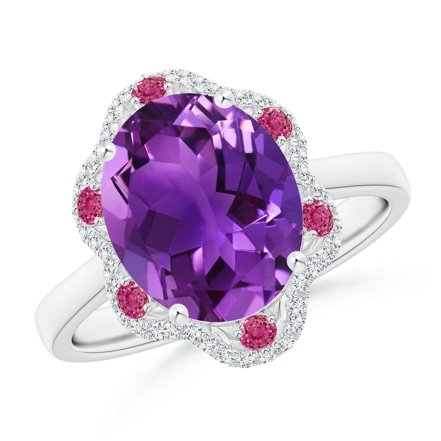 AAAA - Amethyst / 3.48 CT / 14 KT White Gold