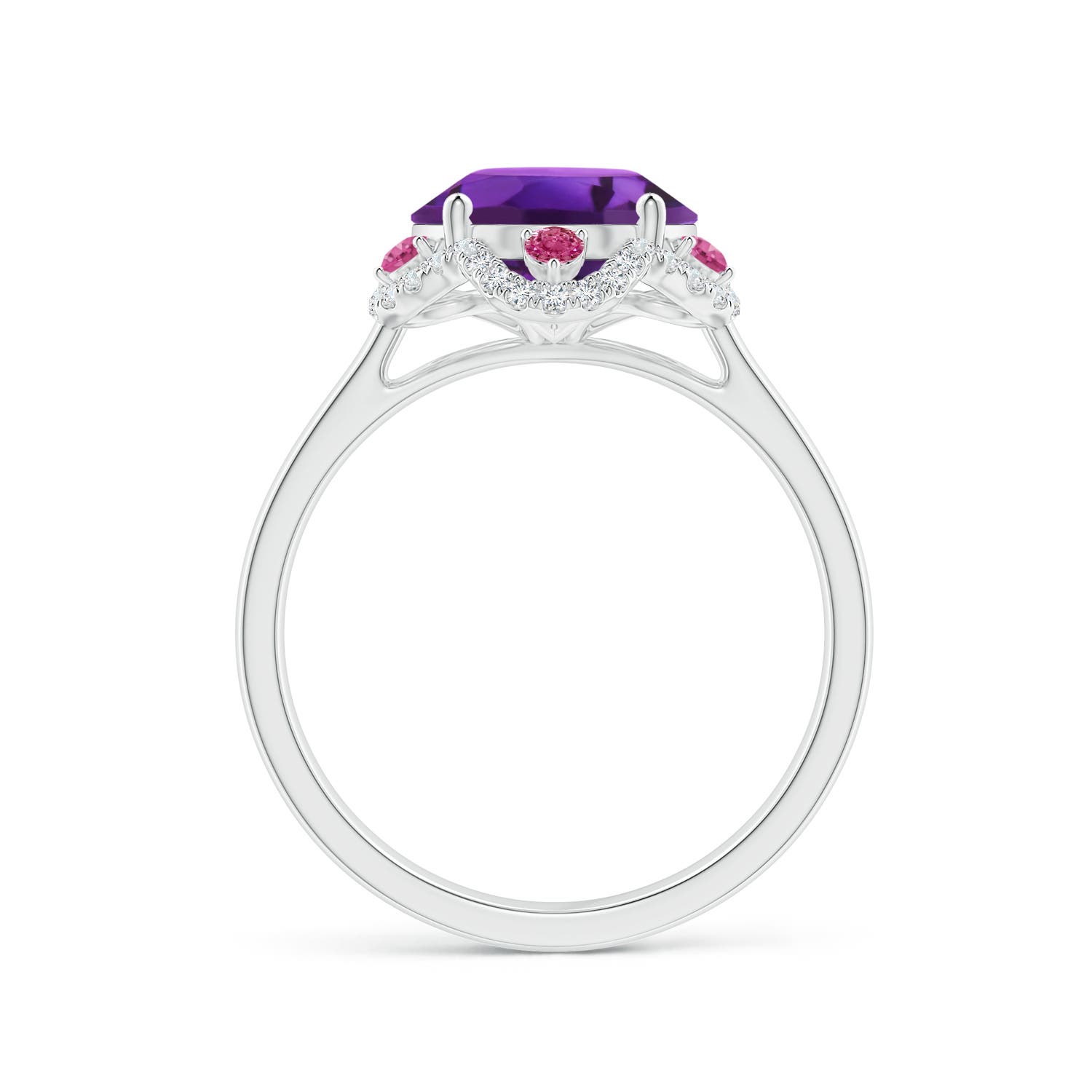 AAAA - Amethyst / 3.48 CT / 14 KT White Gold