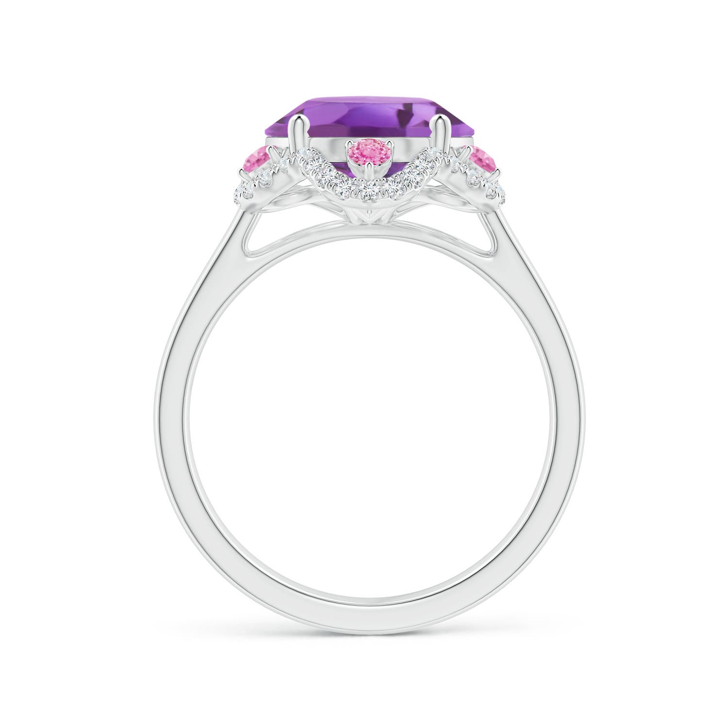 A - Amethyst / 4.76 CT / 14 KT White Gold